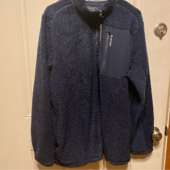 Men’s 1/4 zip Hi-Tec Pullover Sweater Navy-Size XL - Picture 2 of 5